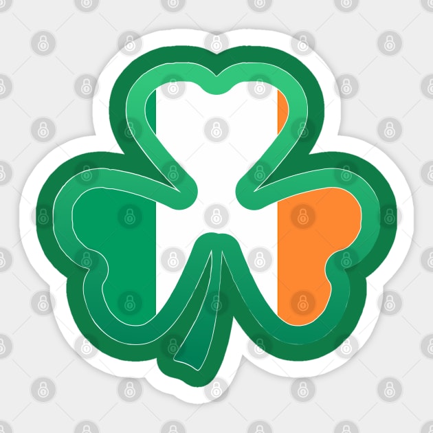 Irish Flag for st patricks day, Irish Shamrock Sticker by Myteeshirts